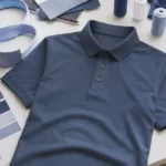 A clean manufacturing-focused scene that highlights the details buyers evaluate before approving a professional polo program.