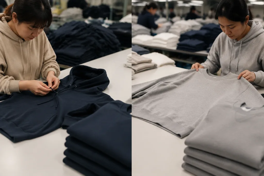 Bulk Crewnecks vs Hoodies for Brand Collections 2 crewnecks vs hoodies manufacturing