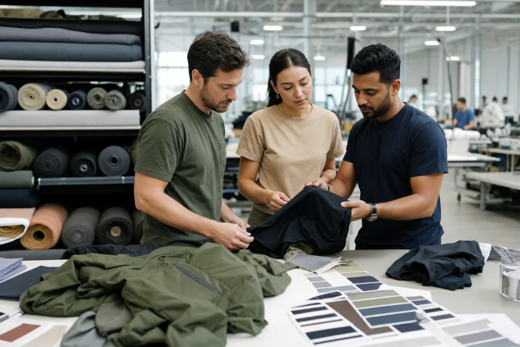 Custom Clothing Manufacturing Guide for B2B Brands: How to Plan Fabric, Fit, Sampling, MOQ, and Production 1 custom clothing fabric planning