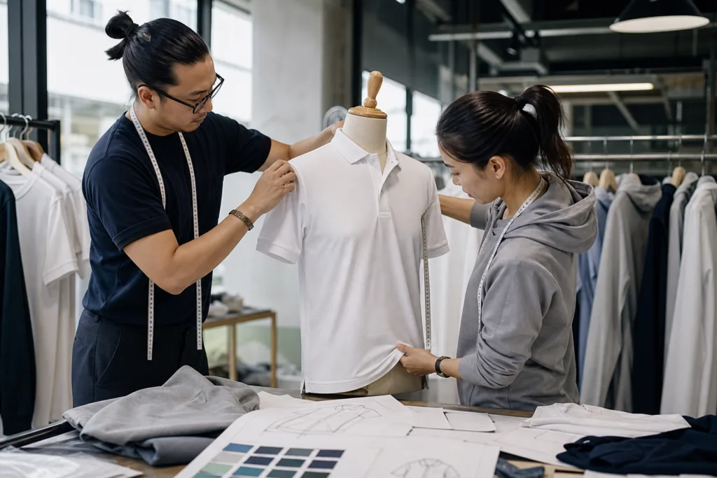Custom Clothing Manufacturing Guide for B2B Brands: How to Plan Fabric, Fit, Sampling, MOQ, and Production 2 custom clothing fit sampling