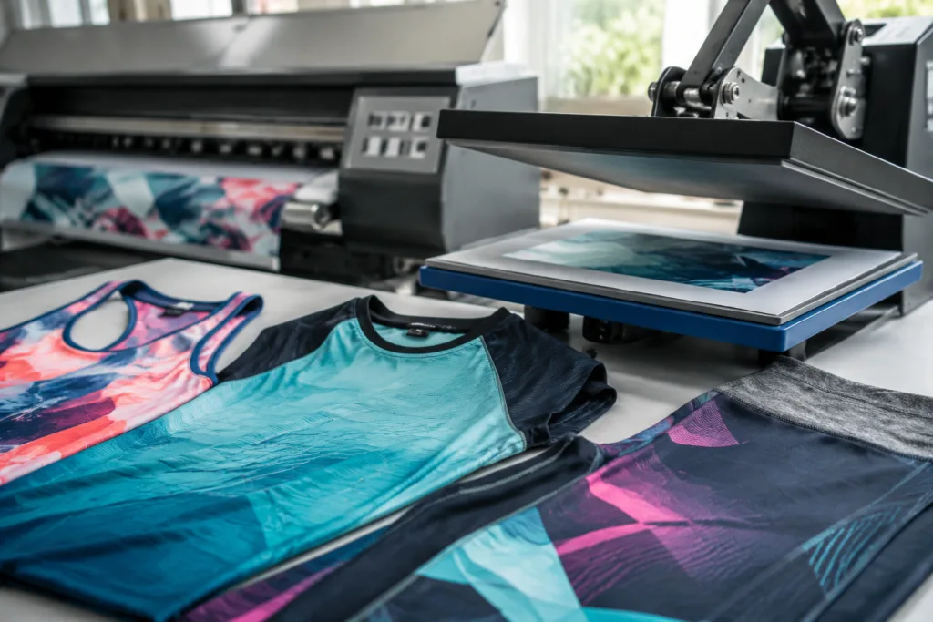 custom gym clothing sublimation heat