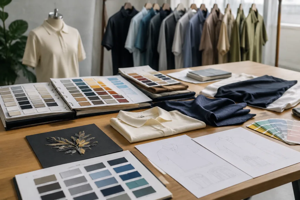 Custom Polo Shirt Manufacturer: Essential Buyer Checklist Before Placing Bulk Orders 2 custom polo fabric sampling control