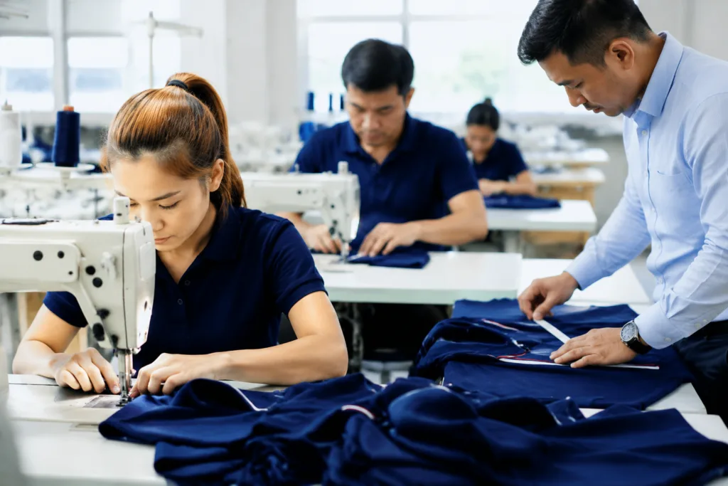 Polo Shirt Supplier vs Manufacturer: Why Choosing a Manufacturer Matters for Custom, Private‑Label and Repeat Orders 2 custom polo production line