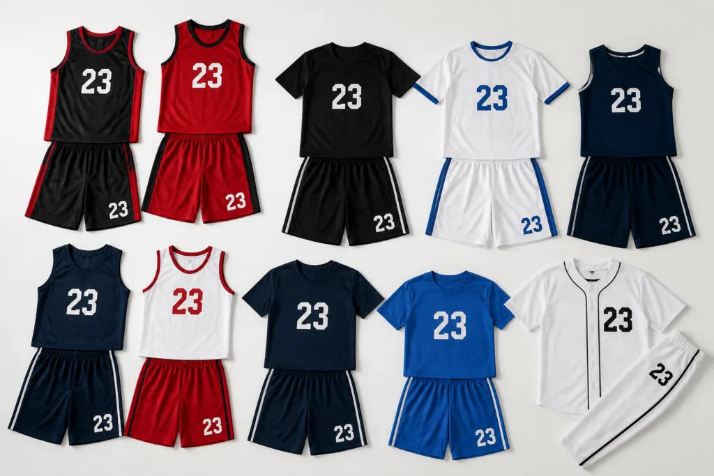 How to Manufacture Reliable, Consistent Custom Team Gym Apparel for Clubs & Events 3 custom team kits showcase
