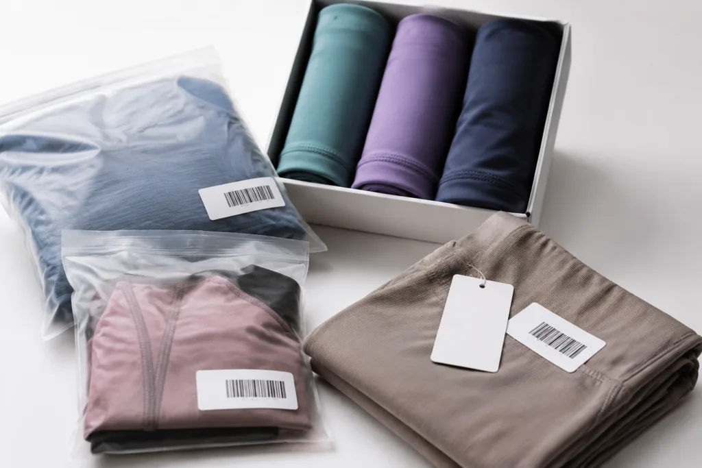 Packaging Options for Gym Clothing Brands: Polybags, Sets, Kits, and Retail Presentation 2 gym clothing packaging comparison