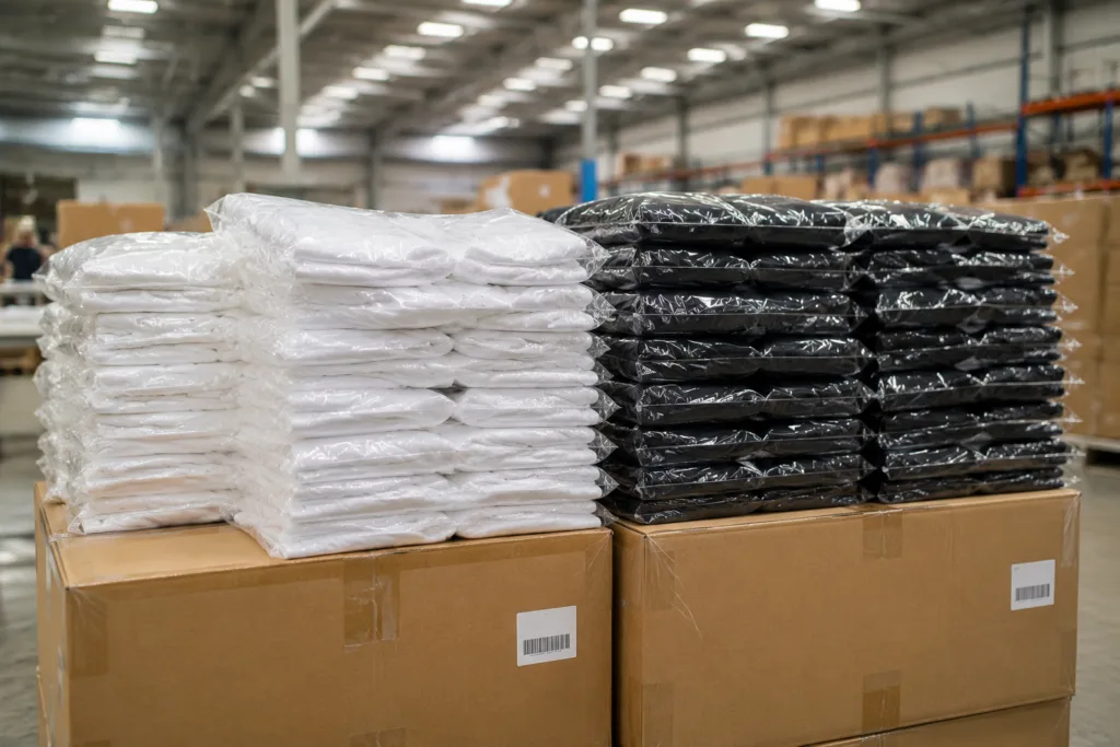 Bulk Performance Tees: A Practical Guide for Gym Brands 3 packaged bulk performance tees warehouse