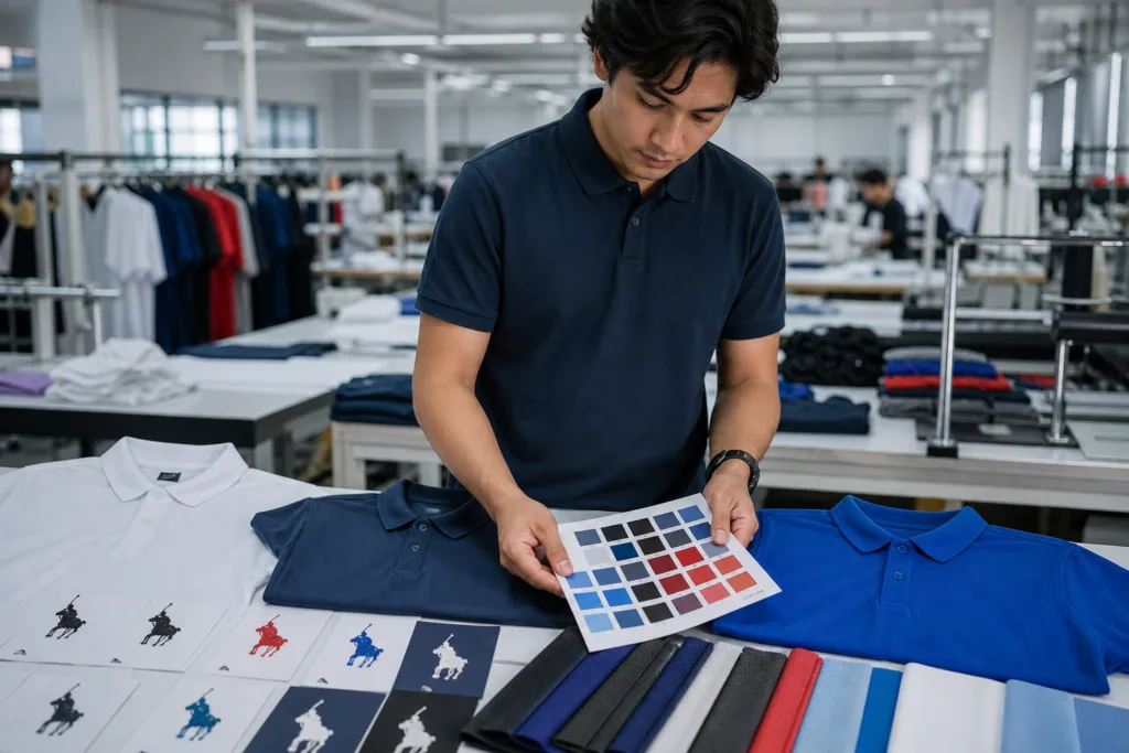 Embroidered vs Printed Polo Shirts: How to Choose the Right Logo Method for Bulk Custom Orders 2 polo fabric logo method review