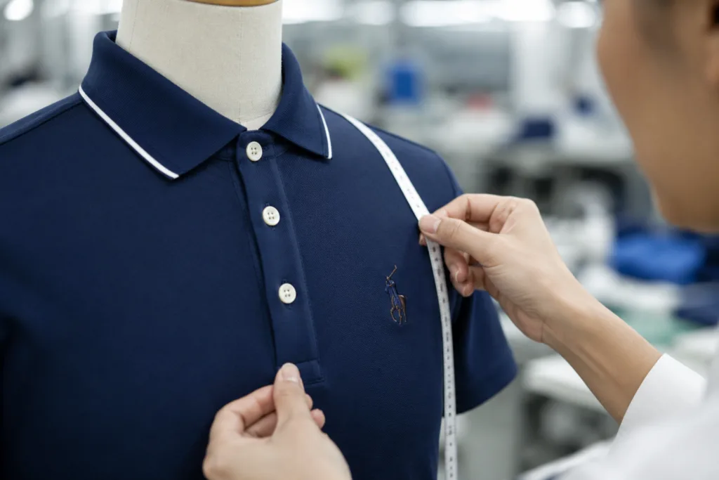 How to Choose a Polo Shirts Manufacturer for Your Brand: A Practical Guide for Brands, Wholesalers and Procurement Teams 2 polo sample quality inspection