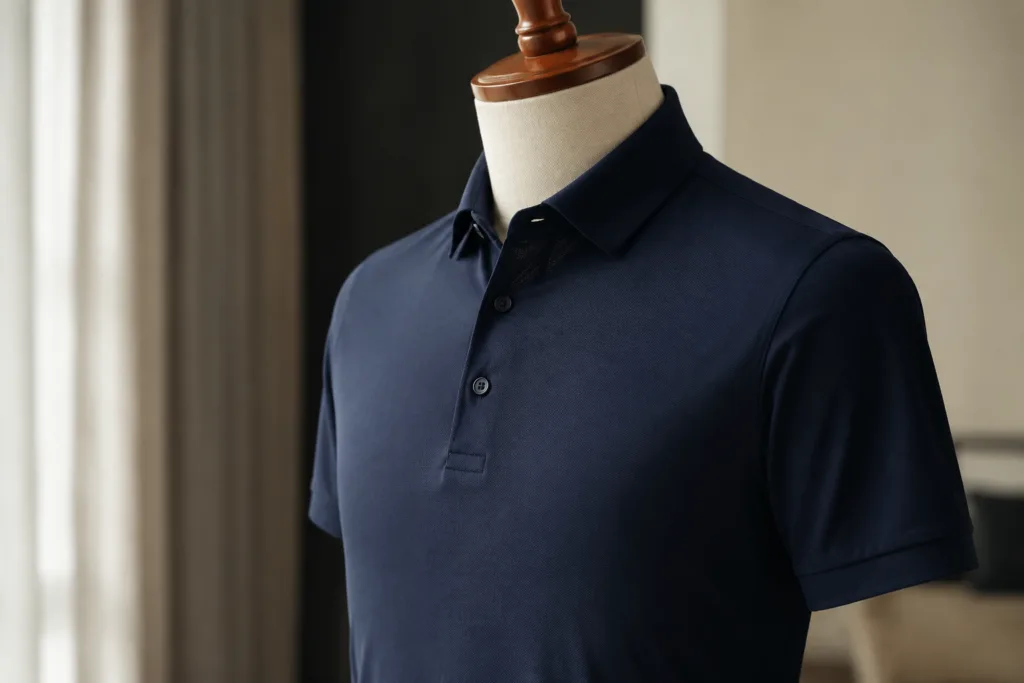Business Casual Polos: What Makes a Polo Look More Professional? 2 professional polo detail view
