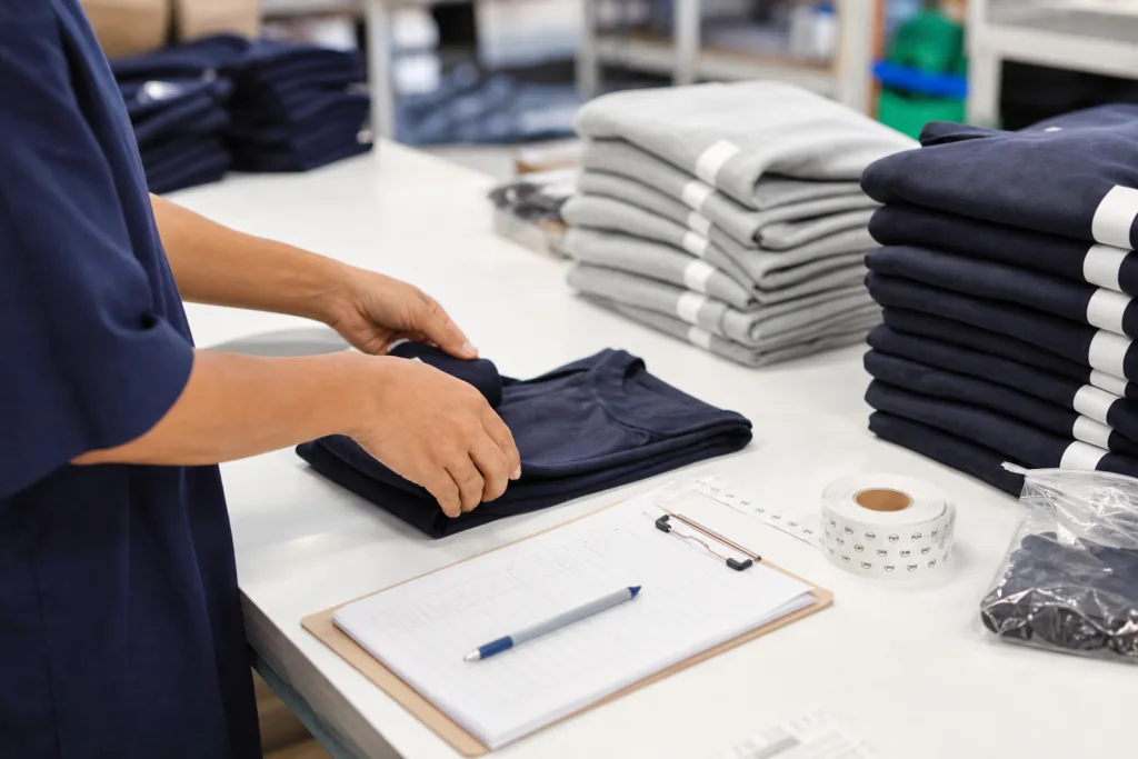 How to Plan Your First Small Clothing Order Without Overcomplicating SKU, Color, Size, and Decoration Decisions 3 small apparel order qc packing