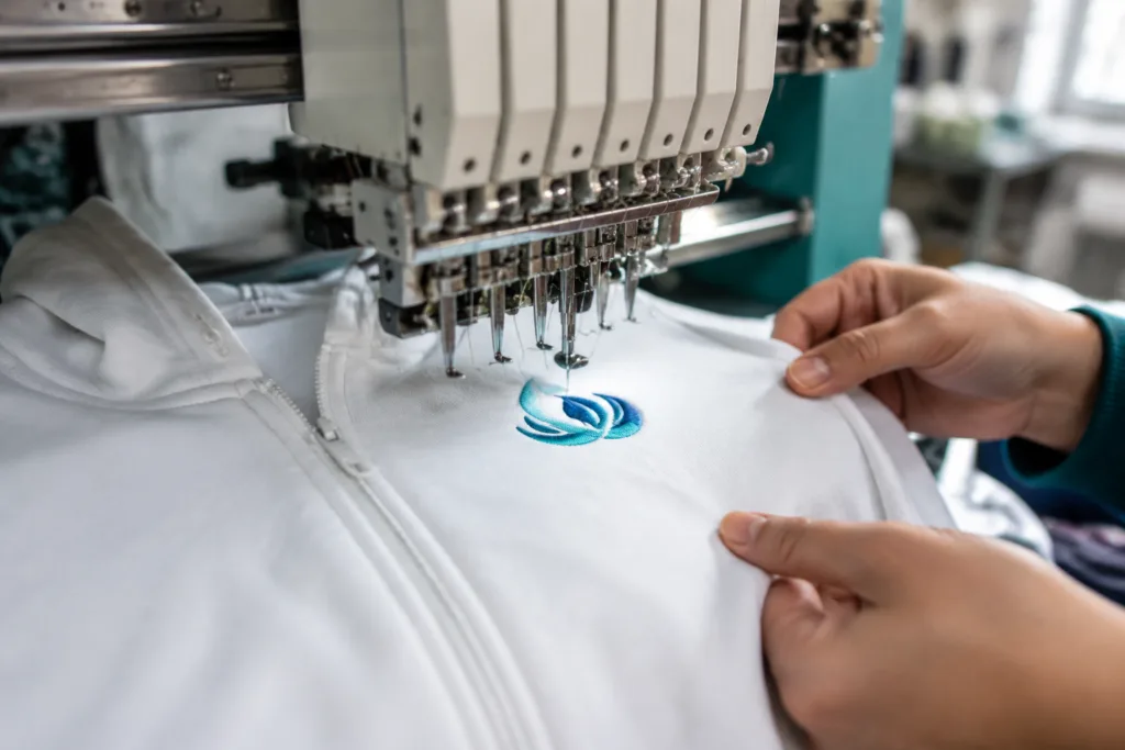Unlocking B2B Advantages: Why Blank Zip-Up Hoodies Are the Go-To Choice for Embroidery Bulk Programs 2 zip up hoodie embroidery detail
