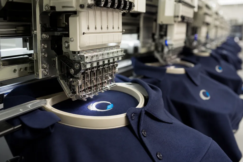 How to Build a Consistent Polo Shirt Uniform Program for Employees 2 embroidered logo polo shirts employees