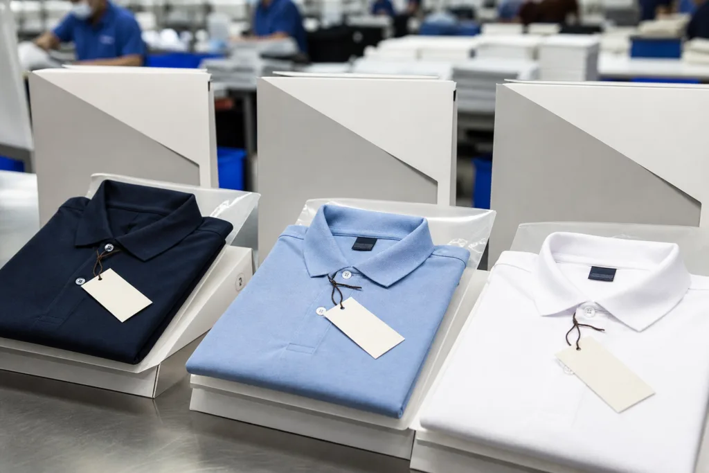 How to Customize Polo Shirts with Labels, Hangtags, and Retail Packaging for Private Label Readiness 3 retail ready polo packaging