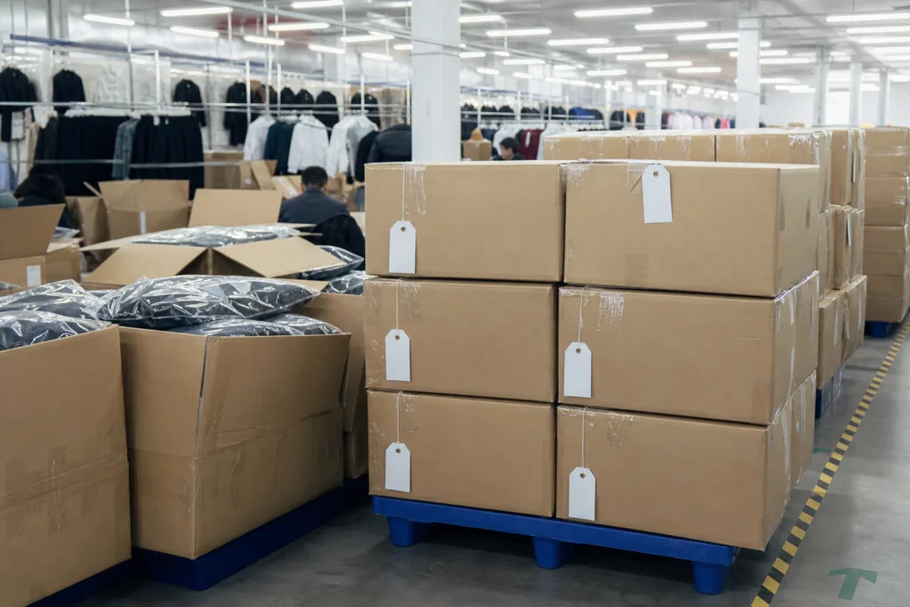 Shipping Clothing from China: Air Freight, Sea Freight, Express Shipping, and DDP Explained for Different Order Sizes 2 bulk apparel carton planning
