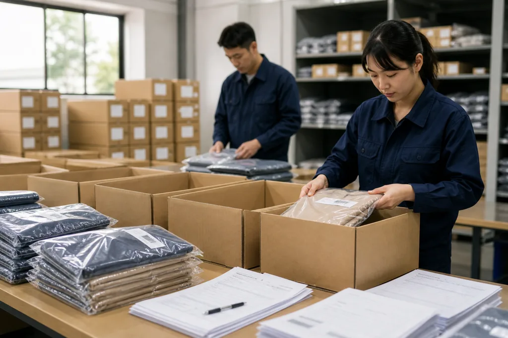 Importing Clothing from China to New Zealand: A Step-by-Step Guide for First-Time Clothing Buyers 3 export ready clothing shipment preparation