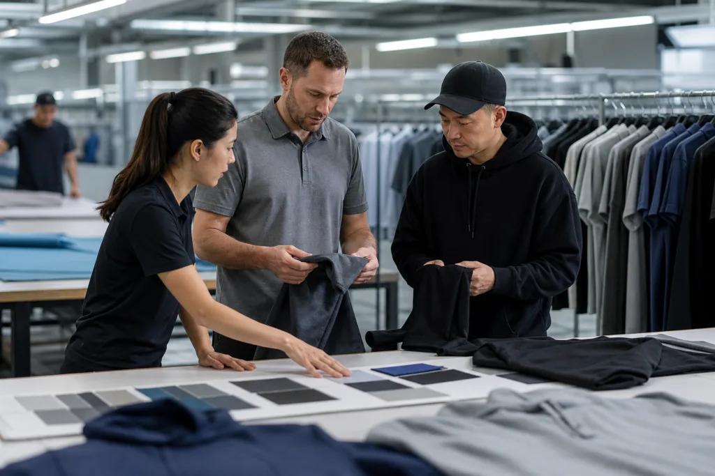 Low MOQ vs Bulk Clothing Production: How to Choose the Right Order Model for Your Brand Stage, Cash Flow, and Reorder Strategy 1 low moq vs bulk production sampling review