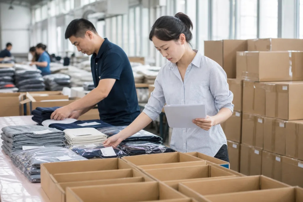 pre shipment check eu clothing orders