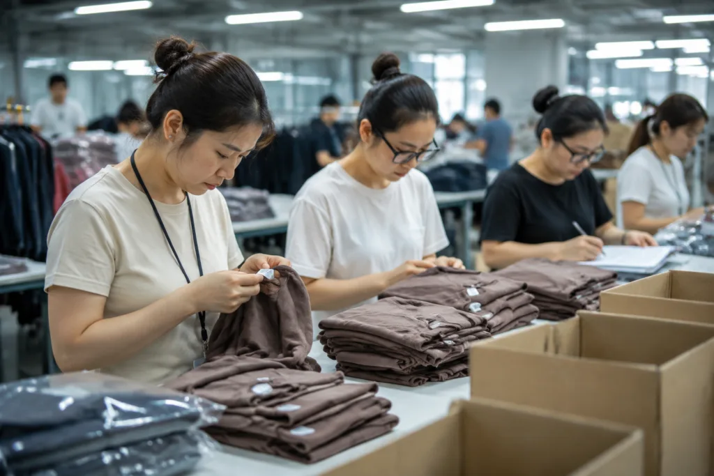 pre shipment clothing label quality check