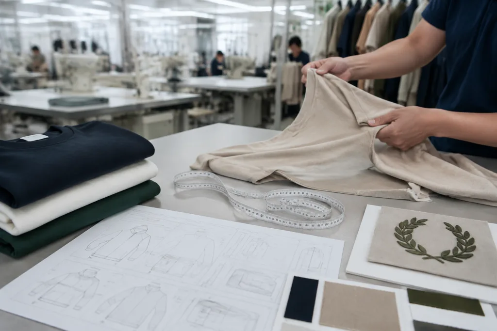 Where Should Brands Find Clothing Manufacturers? A Practical Guide to Building a Strong Supplier Shortlist from Search Engines, Platforms, Trade Shows, and Referrals 3 where to find clothing manufacturers sample qc
