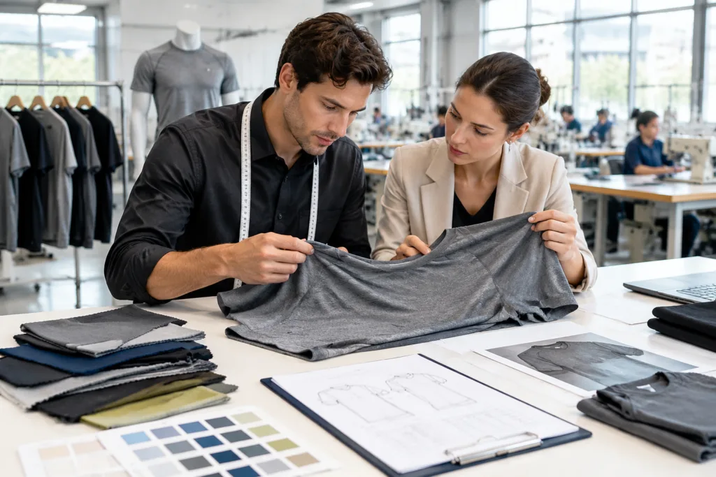 How to Define an Apparel Manufacturing Brief Before Sampling 1 apparel manufacturing brief gym tshirt