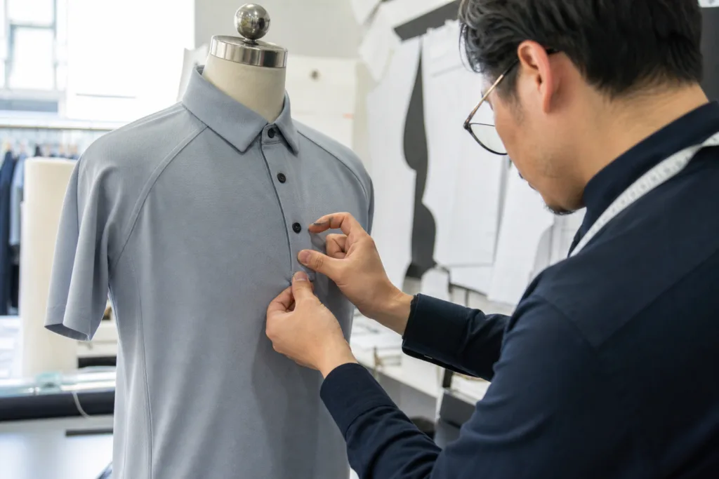 Polo Shirt Apparel Manufacturing Planning Guide 2 apparel manufacturing polo sample fitting