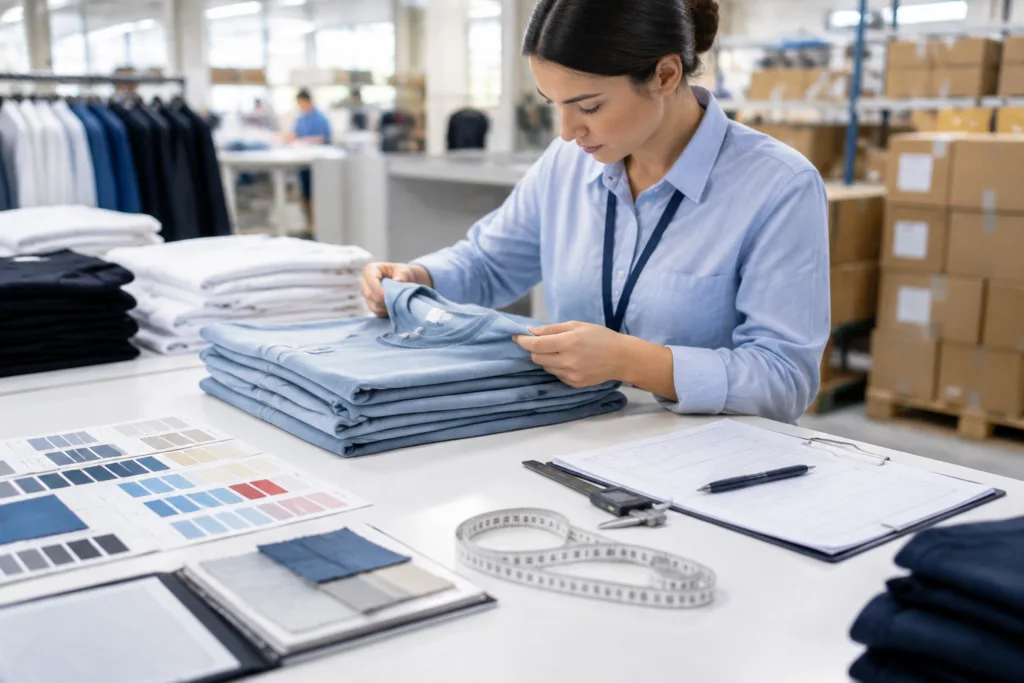 Custom Clothing Manufacturing: A Practical Guide to Planning, Developing, and Sourcing Apparel Production 3 bulk apparel quality control checkpoint