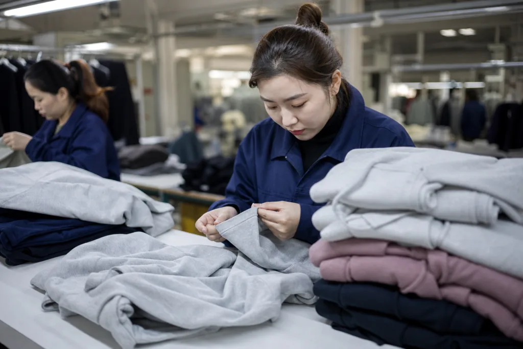 Best Fabric for Hoodies: A Practical B2B Guide to Materials and Manufacturing 3 Best fabric for hoodies bulk garment inspection for color and construction