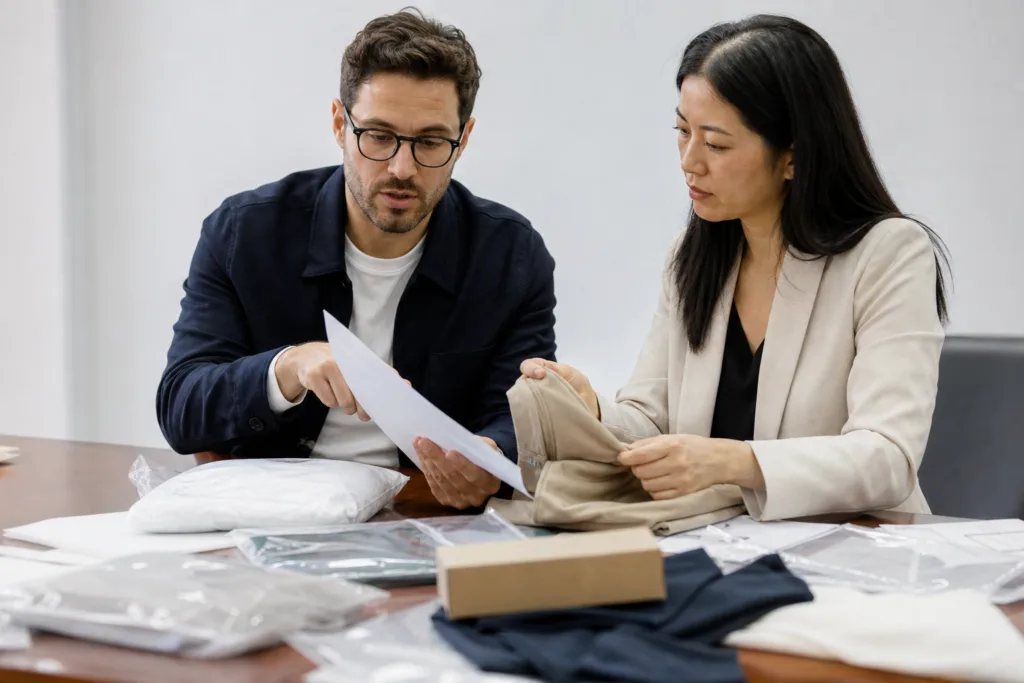 How to Build a Compliant Private Label Clothing Order for Brand Labels, Care Labels, Fiber Content, Packaging, Hangtags, Size Labels, Barcodes, and Market Requirements 3 compliant private label clothing production planning