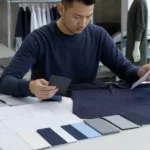 Custom clothing manufacturing fabric selection and product development