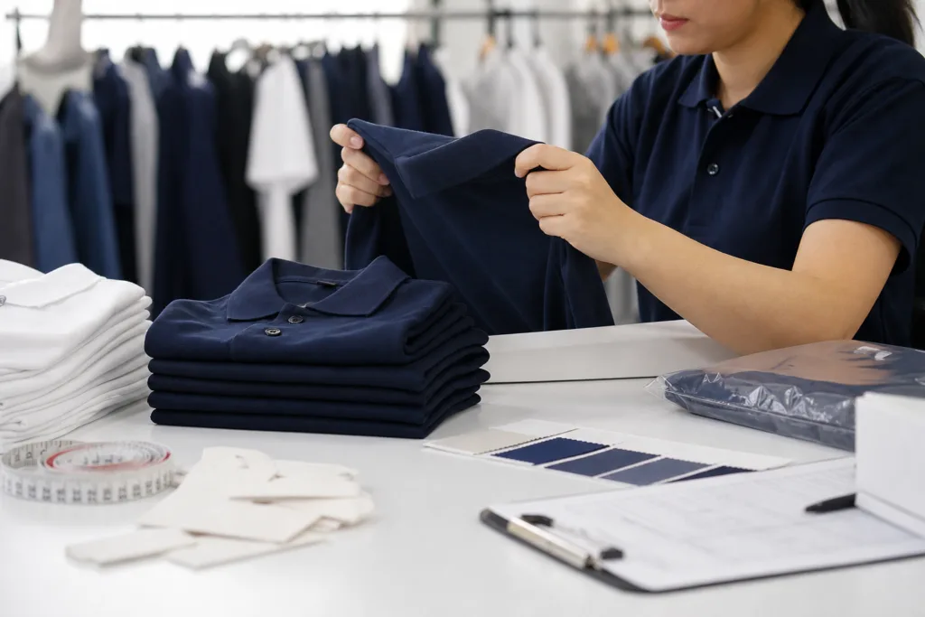 Custom Polo Shirt Manufacturing Planning for Brands 3 custom clothing manufacturing polo bulk qc