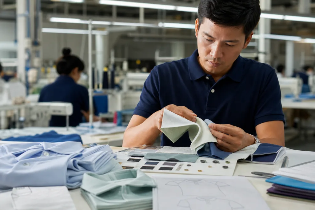 Custom Polo Shirt Manufacturing Planning for Brands 1 Custom clothing manufacturing fabric selection for premium polo shirts