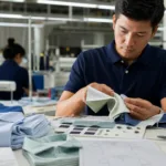 Custom clothing manufacturing fabric selection for premium polo shirts