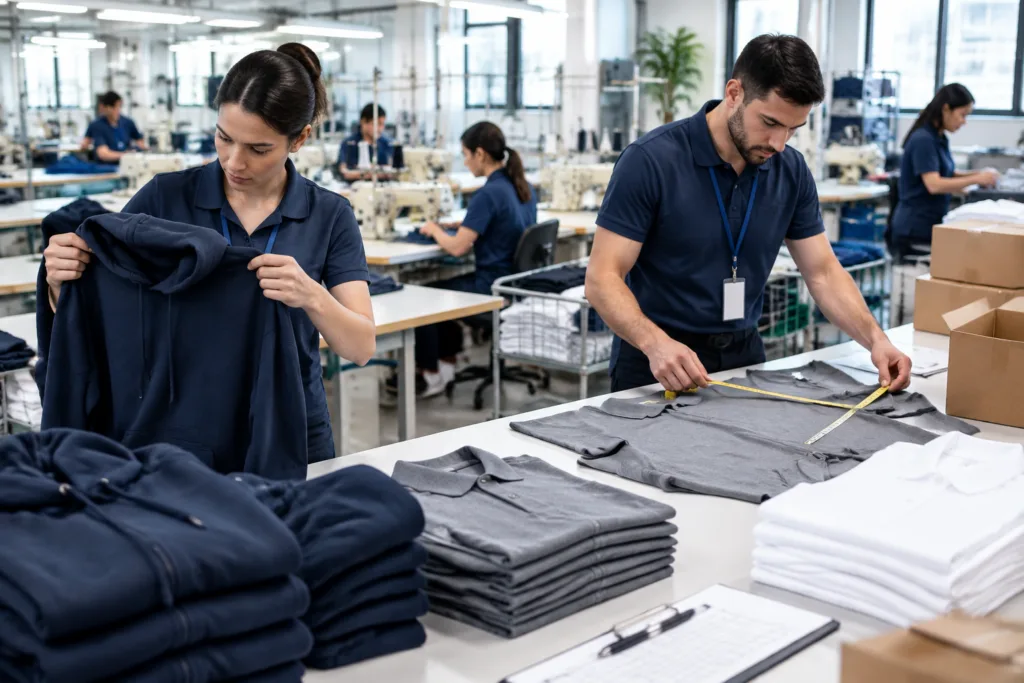 How to Choose a Custom Clothing Manufacturer for Reliable Private Label and Bulk Apparel Production 3 bulk apparel quality control inspection