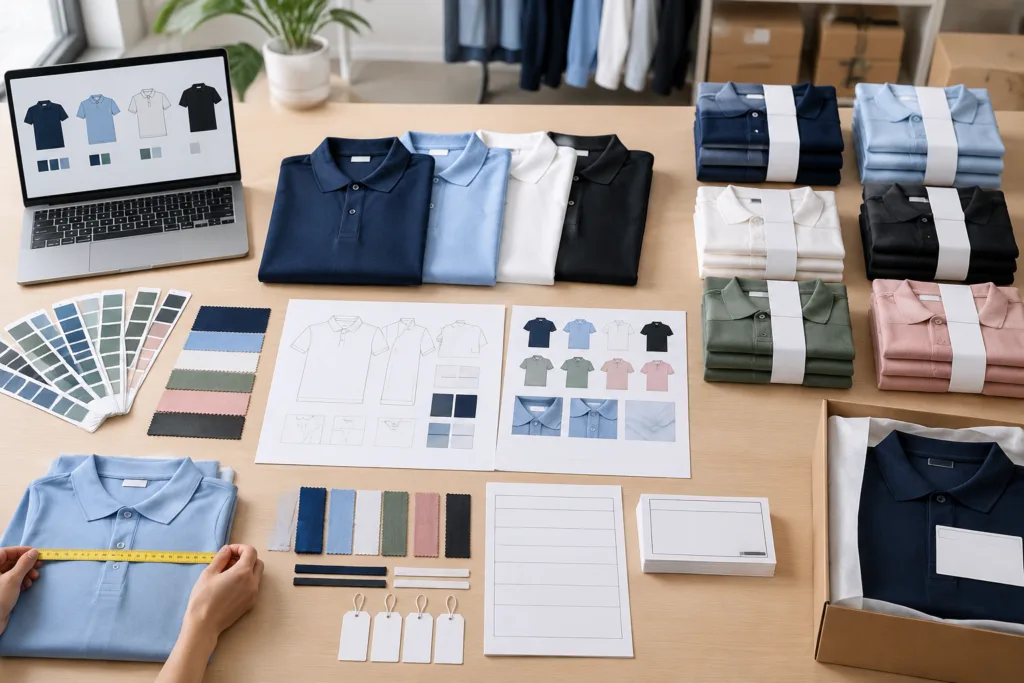 Multi-Location Uniform Rollout: Build a Store-by-Store Production and Packing Matrix 1 Uniform garments and allocation materials arranged into separate store bundles