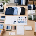 Uniform garments and allocation materials arranged into separate store bundles